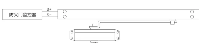  J-SCM64型电动闭门器接线图：