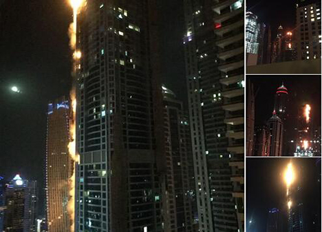 迪拜火炬大厦发生火灾
