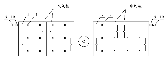 图3为直接式（或间接式）探火装置居中管线布置