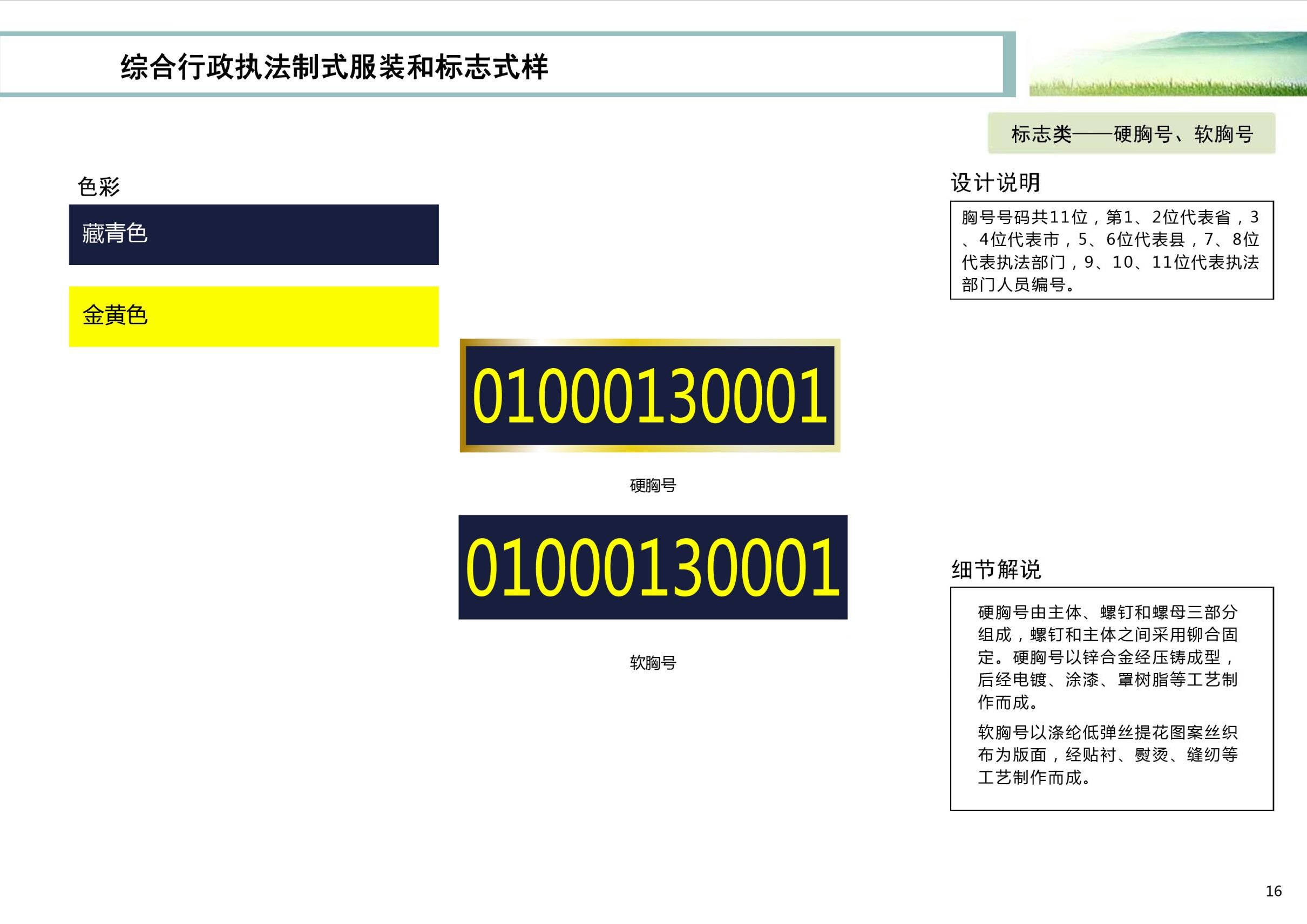 综合行政执法制式服装和标志式样