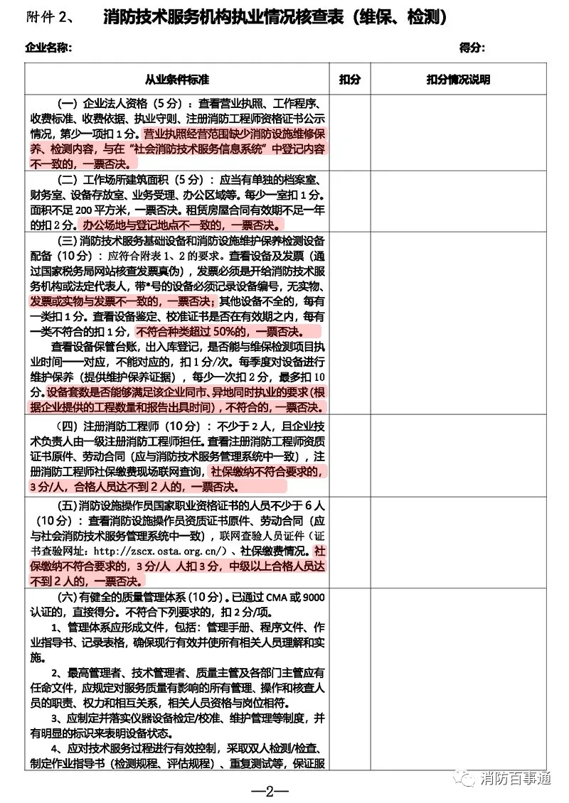 河北省消防救援总队关于开展全省消防技术服务机构专项抽查的公告