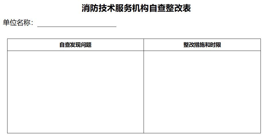 消防技术服务机构专项检查
