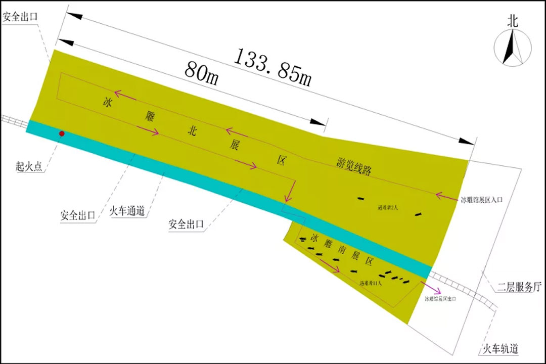 冰雕馆平面示意图