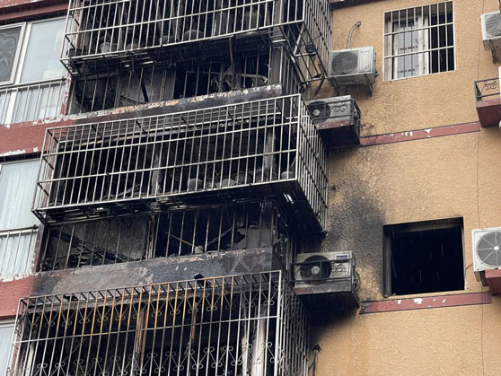 北京通州区发生火灾的居民楼