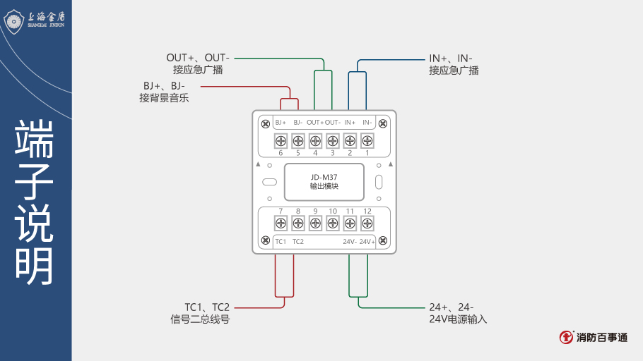 上海金盾JD-M37输出模块接线图