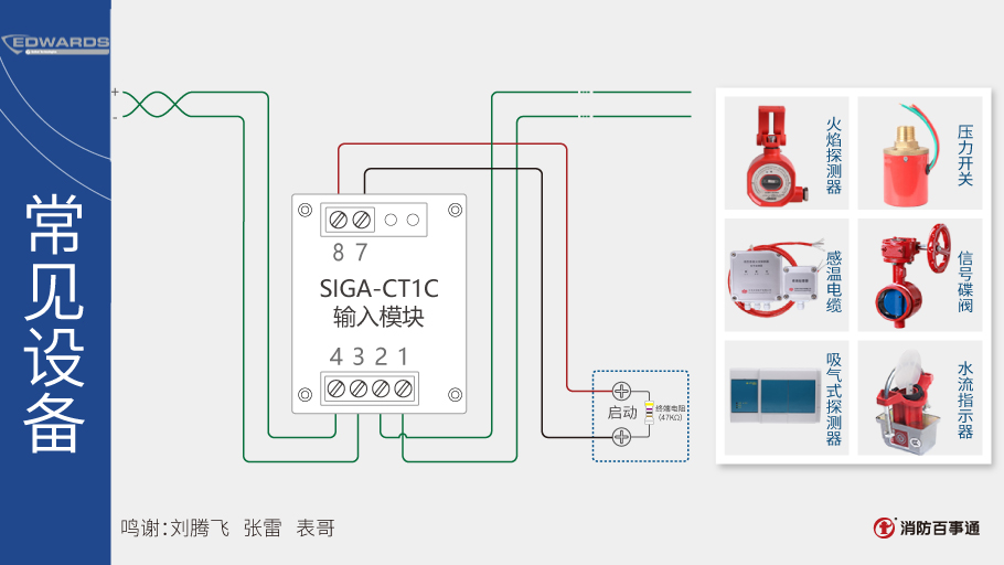 爱德华SIGA-CT1C输入模块接线图