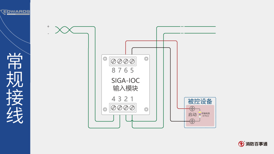 爱德华SIGA-IOC输入模块接线图