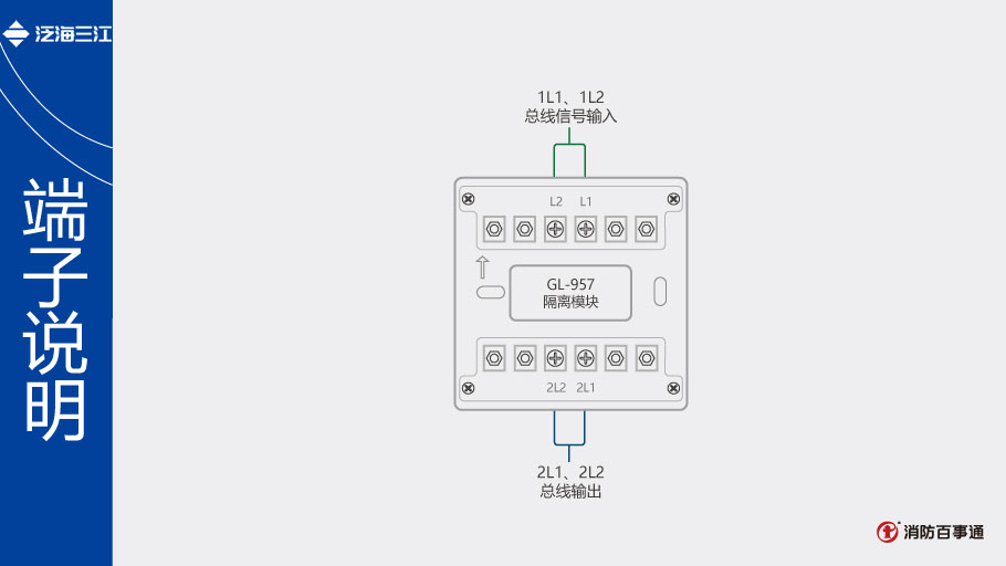 泛海三江GL-957隔离模块接线图