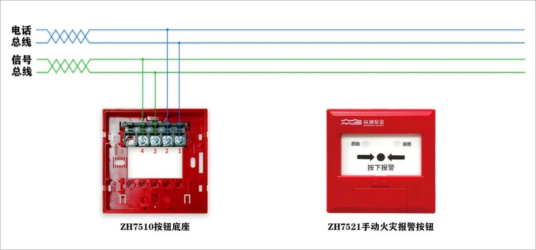 J-SAP-M-ZH7521手动火灾报警按钮接线