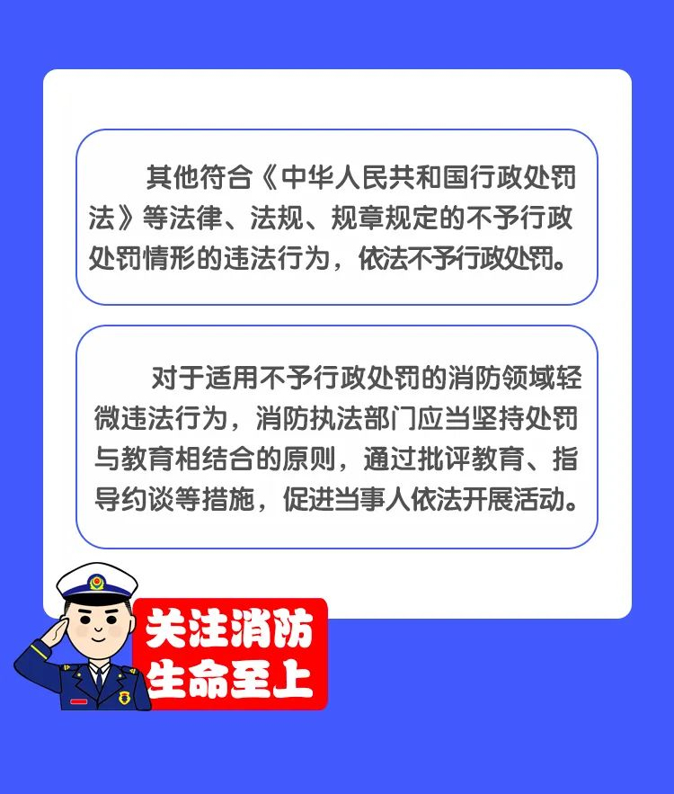 上海市消防领域轻微违法行为不予行政处罚清单