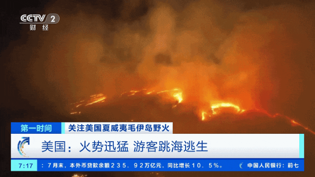美国夏威夷州毛伊岛野火